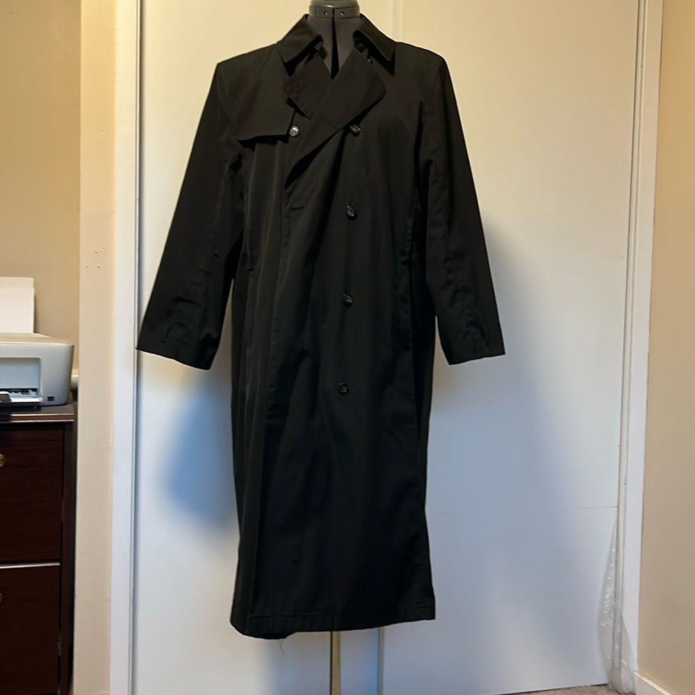 London fog trench coat black made in NY